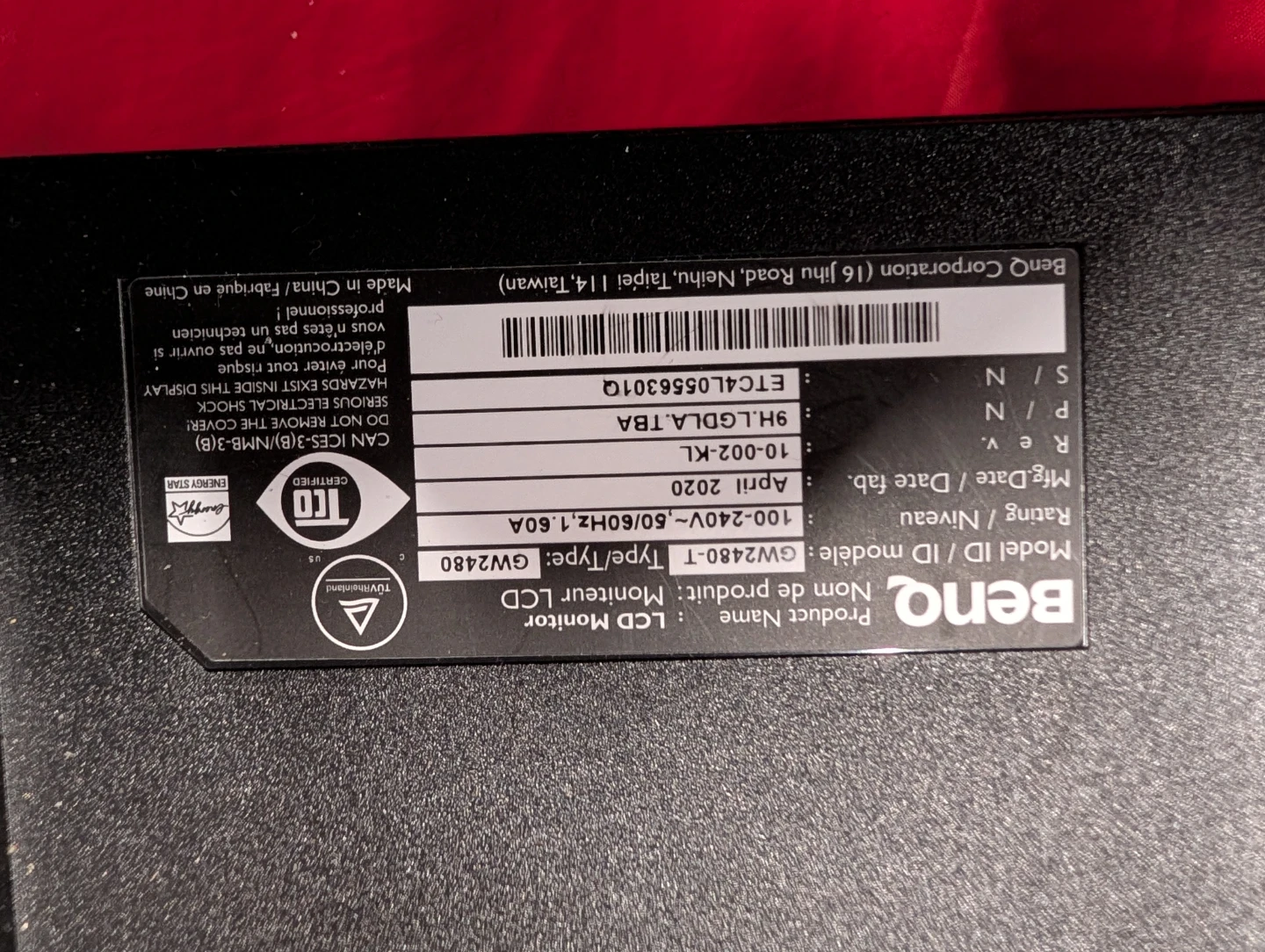 BenQ GW2480-T LCD Monitor - photo 3