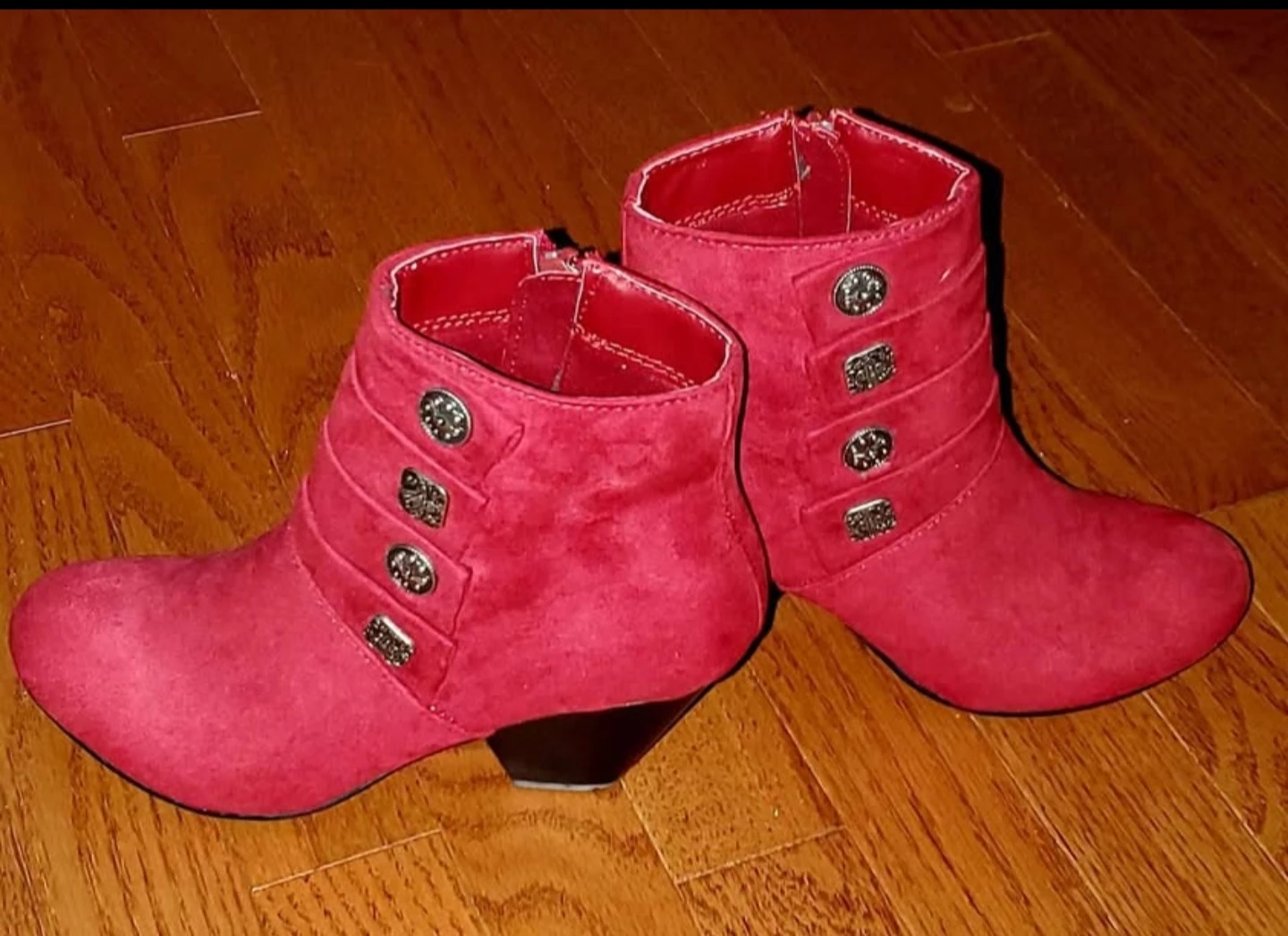 Women's Red Ankle Boots - photo 3