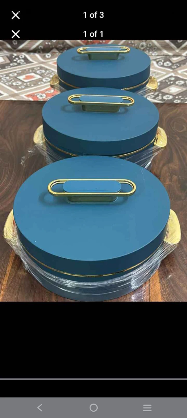 Set of 3 Round Food Warmers with Lids in each set - photo 3