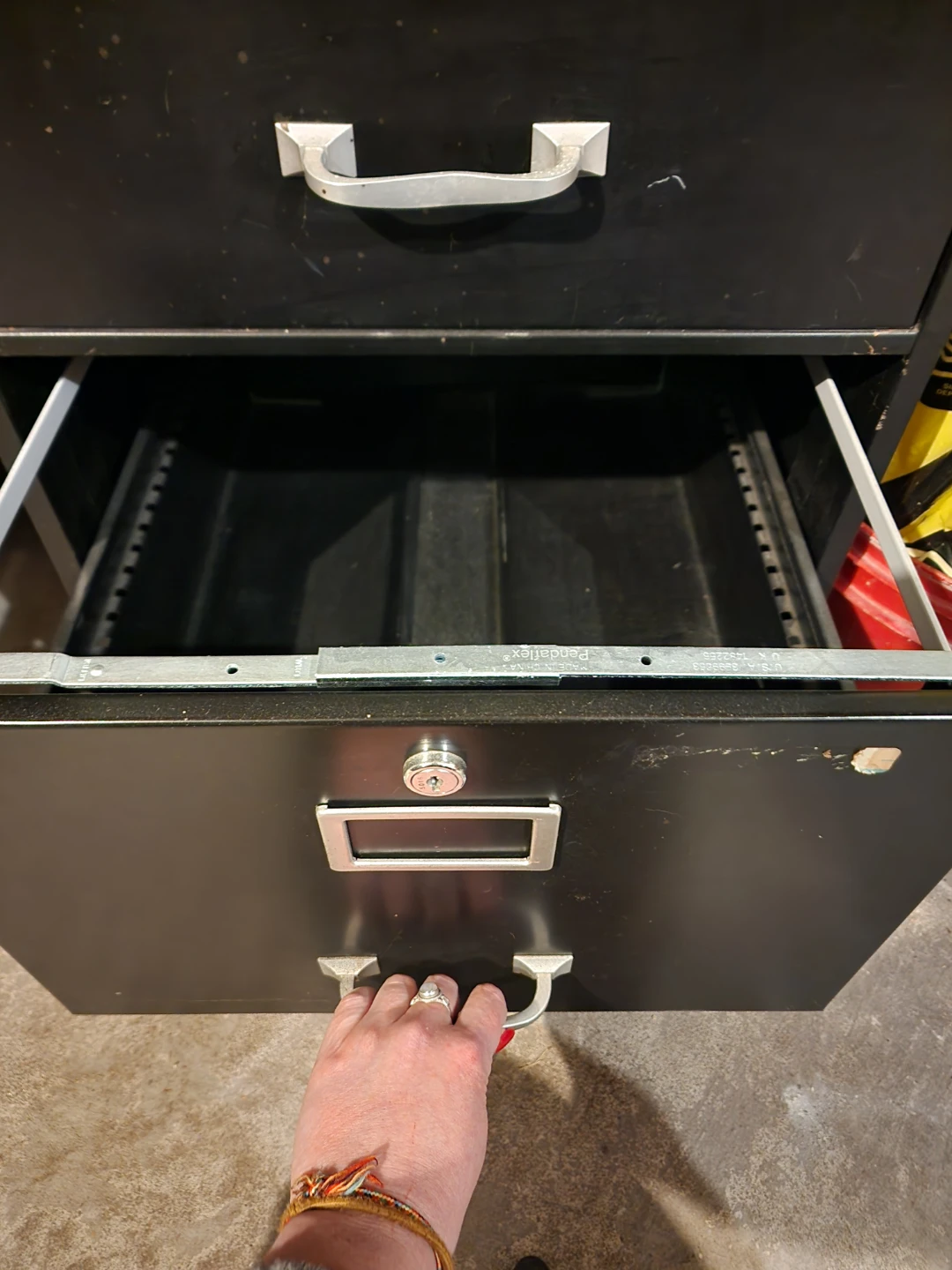 Black 2-Drawer Metal Filing Cabinet - photo 3