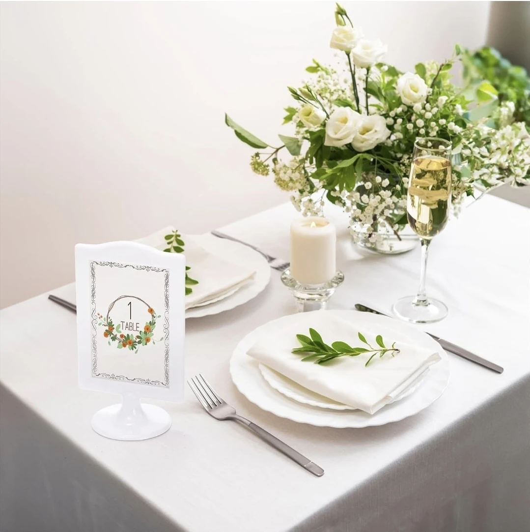 White Table Number Photo Holders (Set of 10) - photo 3