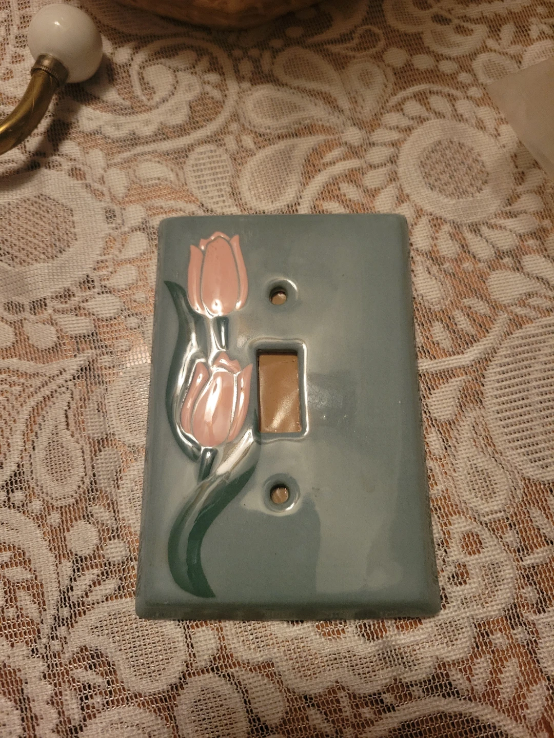 Tri-Faze Productions Ceramic Tulip Light Switch Plate Cover