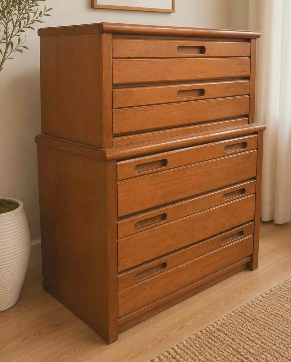 MCM Solid Wood 5 Drawer Tallboy Dresser (Delivery Available) - photo 2
