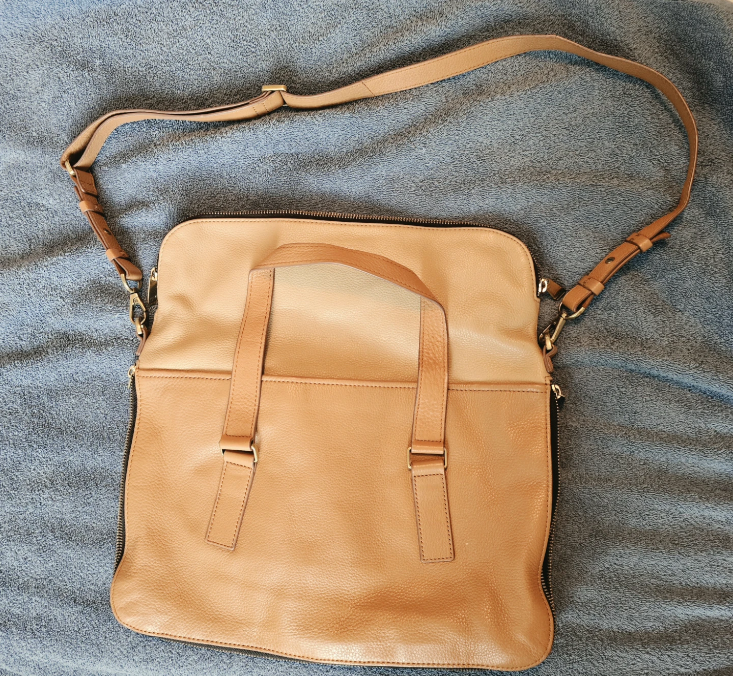 Fossil Preston Tan/Camel Expandable Bag - photo 3