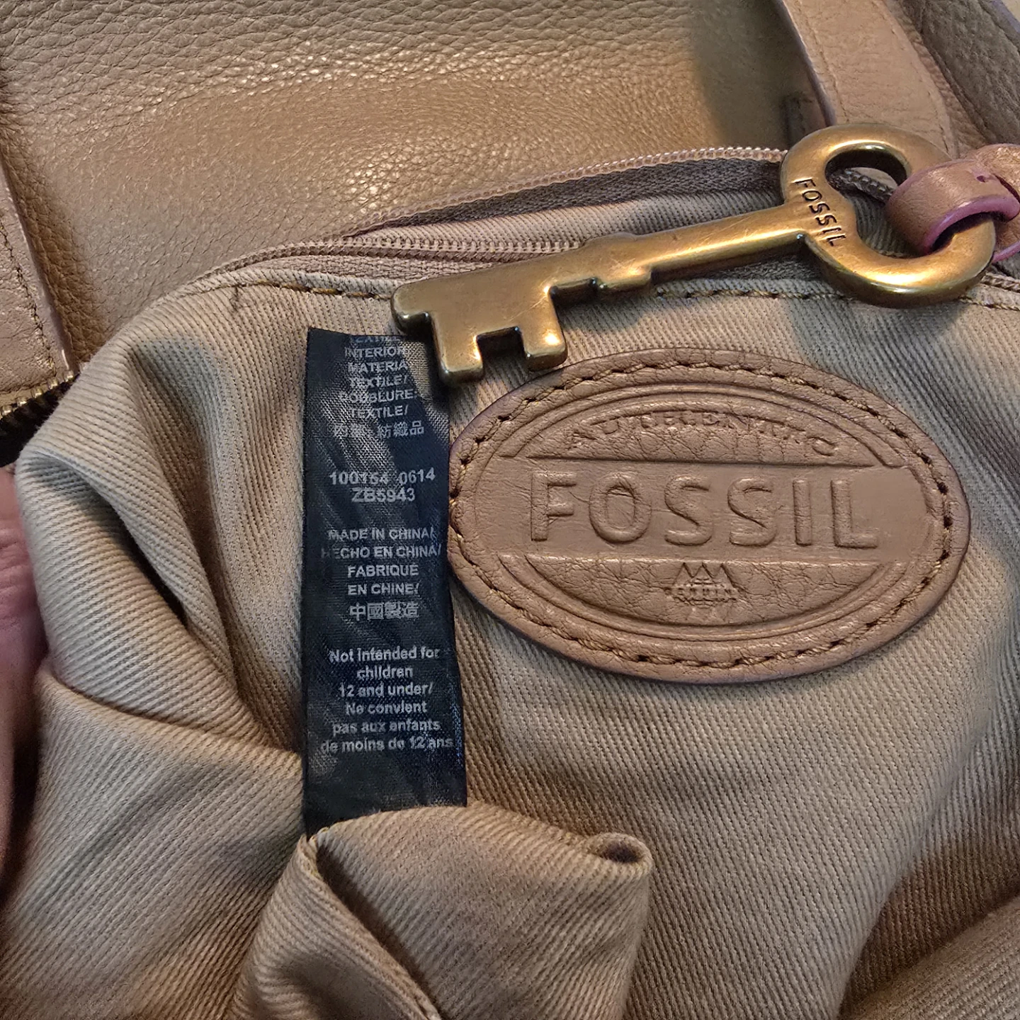 Fossil Preston Tan/Camel Expandable Bag - photo 4