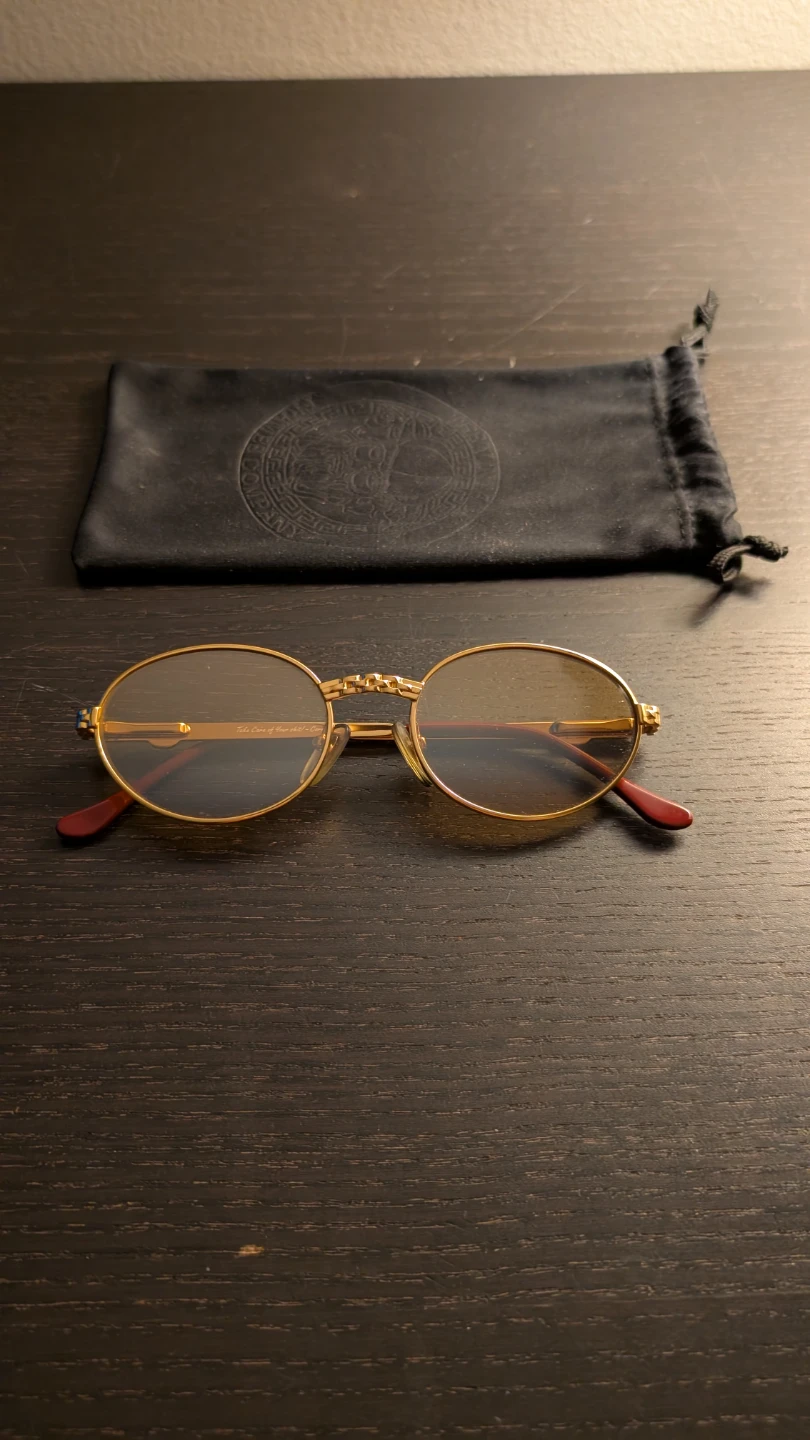 Vintage Frames Co Pac Masterpiece 24KT Gold Sunglasses