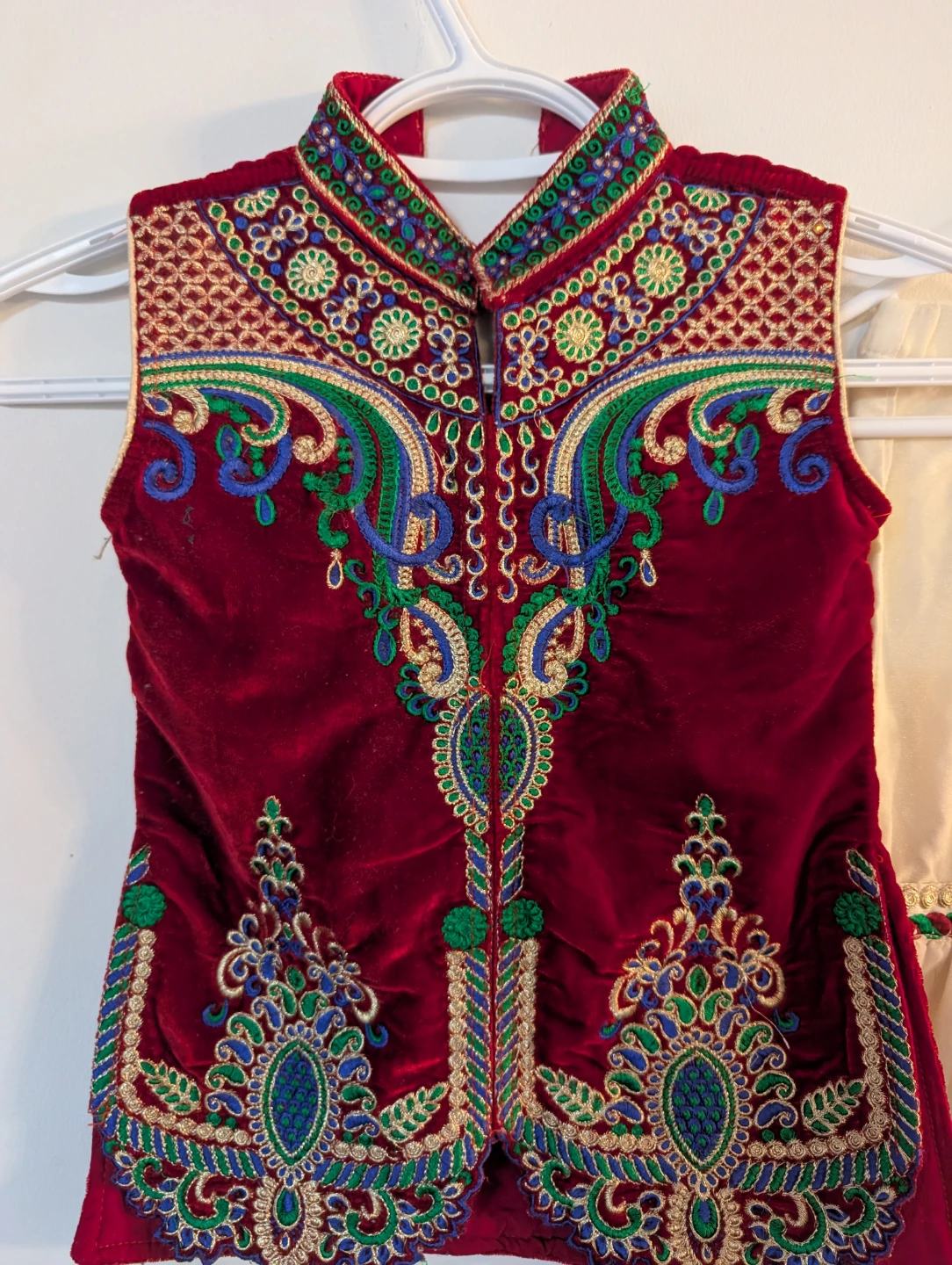 Embroidered Velvet top and Gharara Set - photo 2