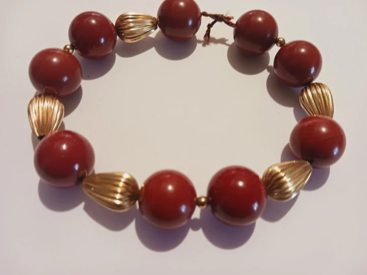 Gold Vermiel Sterling Silver & Genuine Jasper Stones Bracelet - photo 2