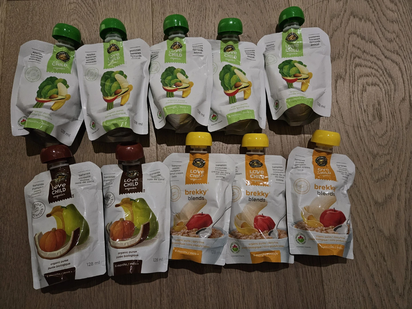 10 Love Child Organics Baby Food Pouches