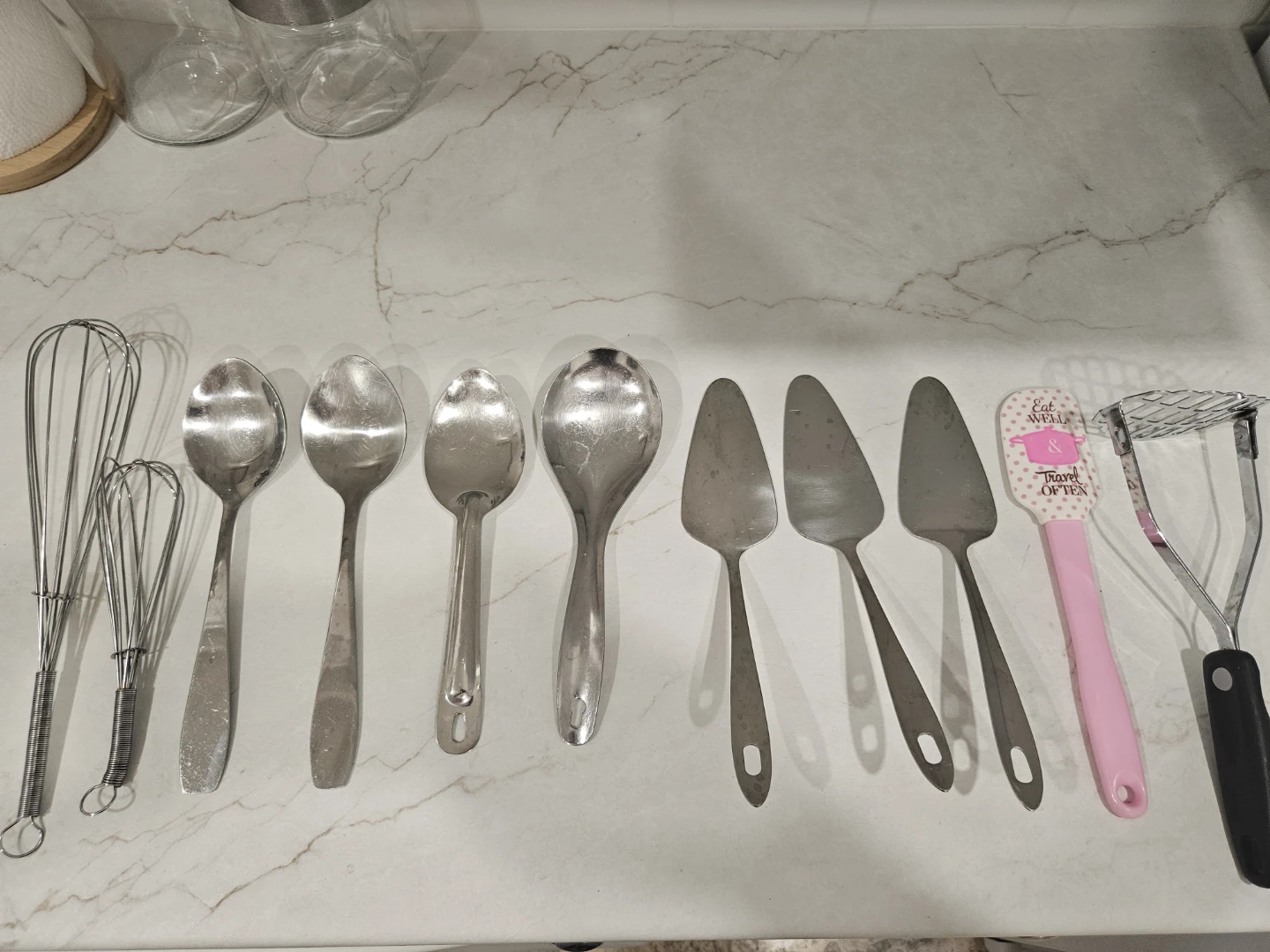 Assorted Stainless Steel Kitchen Utensils