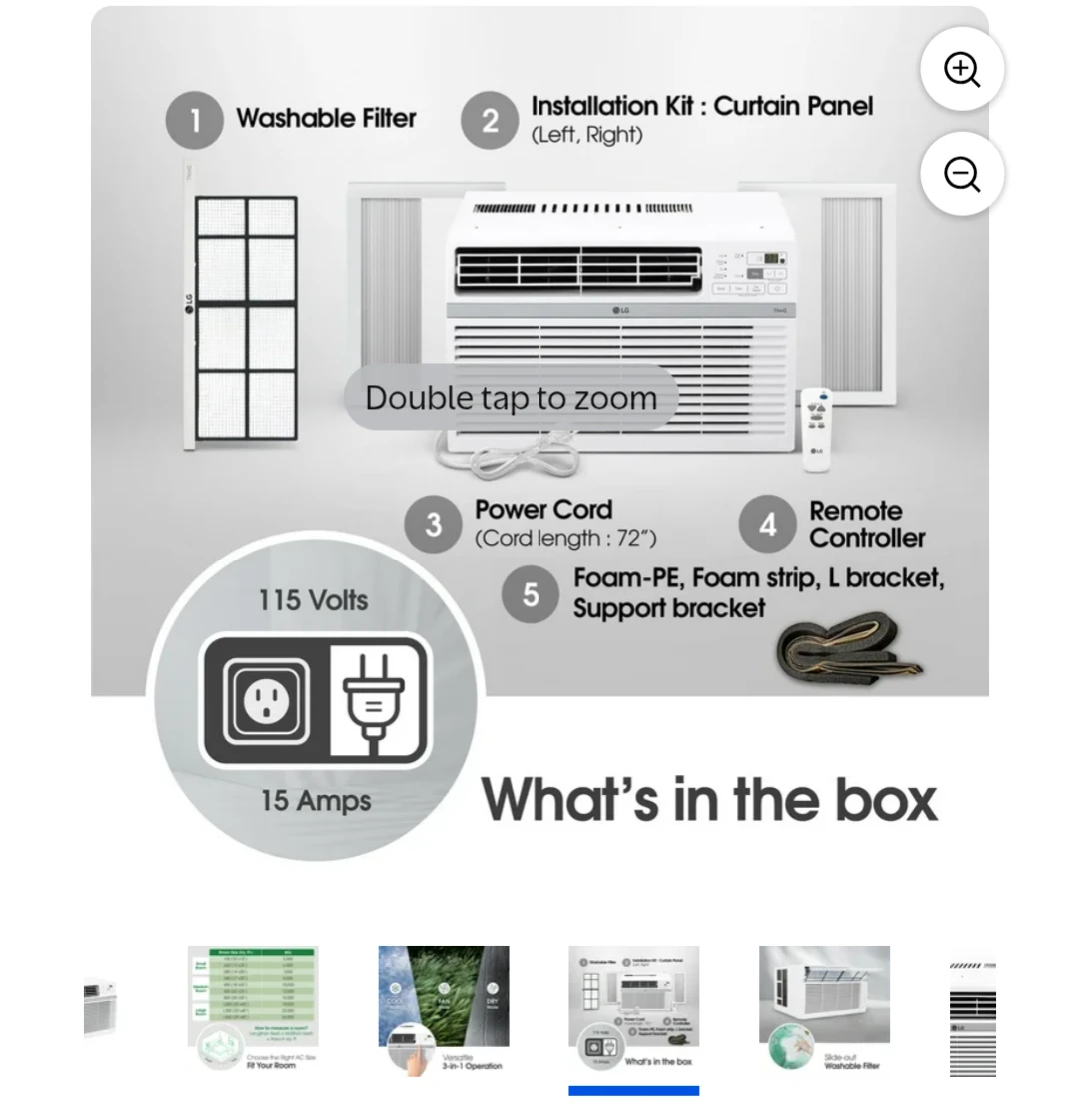 8,000Btu LG ThinQ SMART Window AC Unit - photo 5