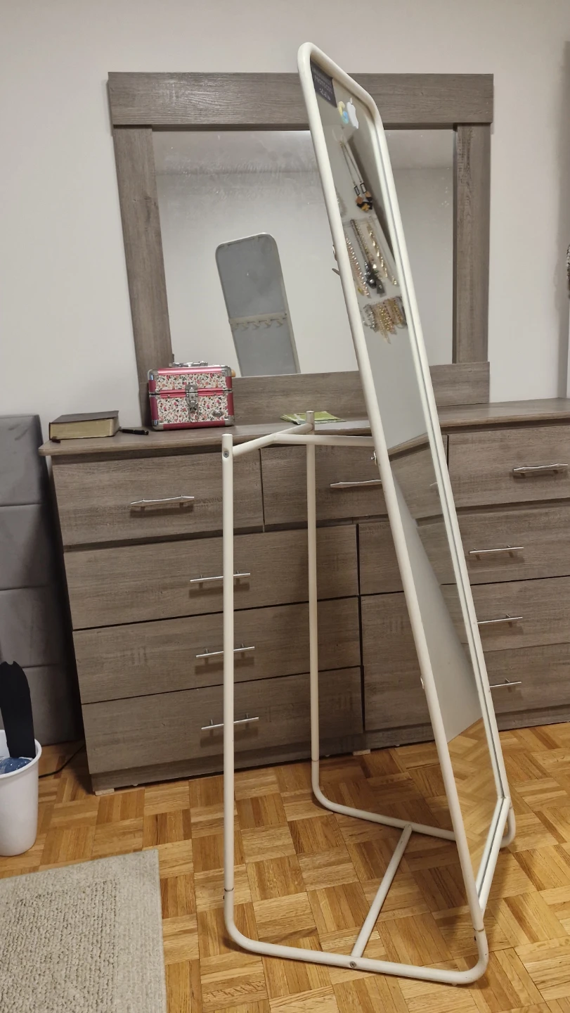 Standing Jewelry Mirror with Storage - photo 2