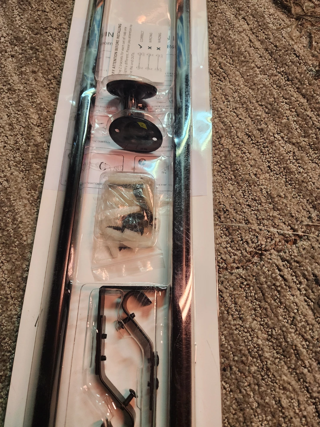 Black Curtain Rod Set - photo 3