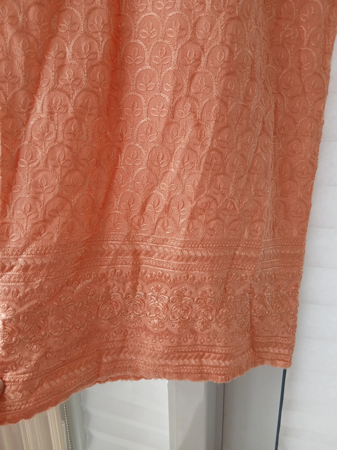 Peach Embroidered Kurti - photo 2