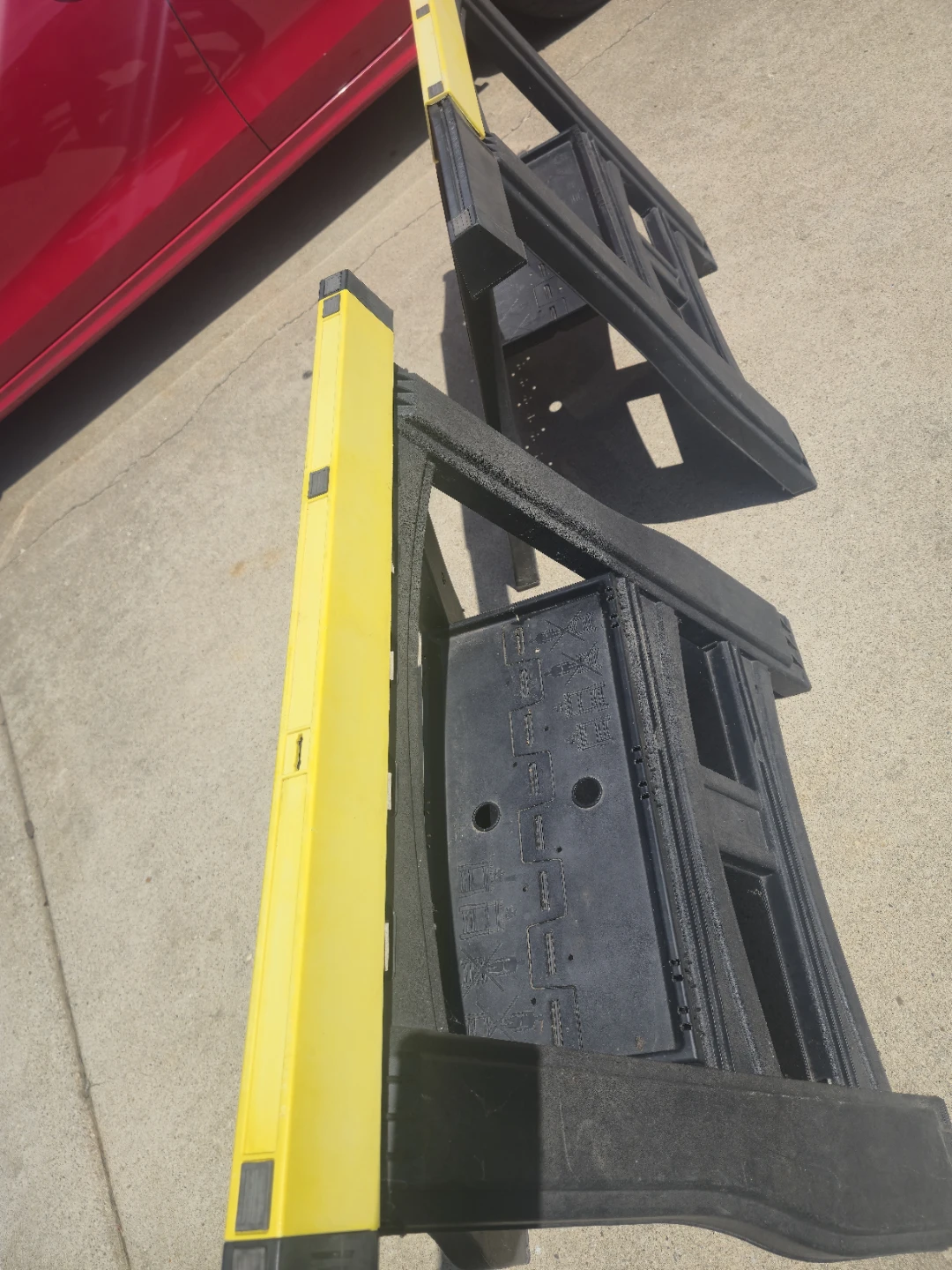 Two Black and Yellow Sawhorses - photo 3