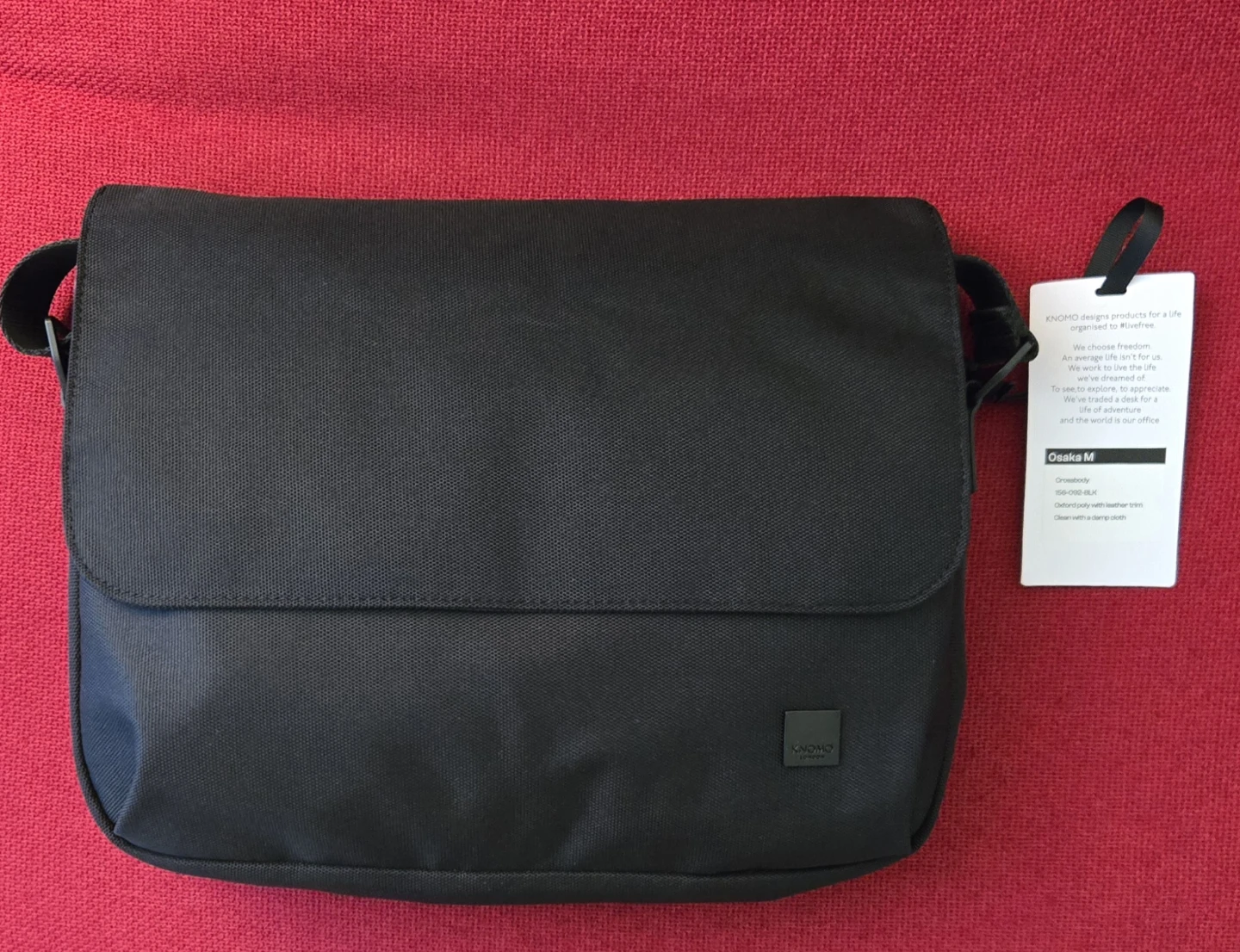 KNOMO Osaka Messenger Bag for Work and Travel Black - photo 4