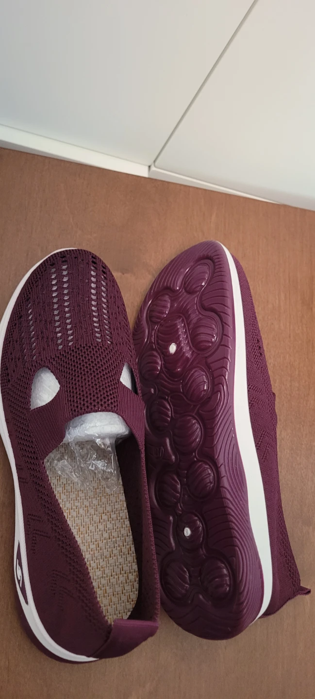 Women's Burgundy Slip-On Sneakers - photo 2