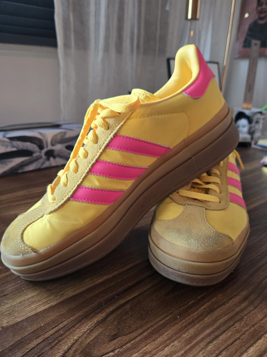 Adidas Gazelle Yellow Pink Sneakers (8.5W) - photo 4