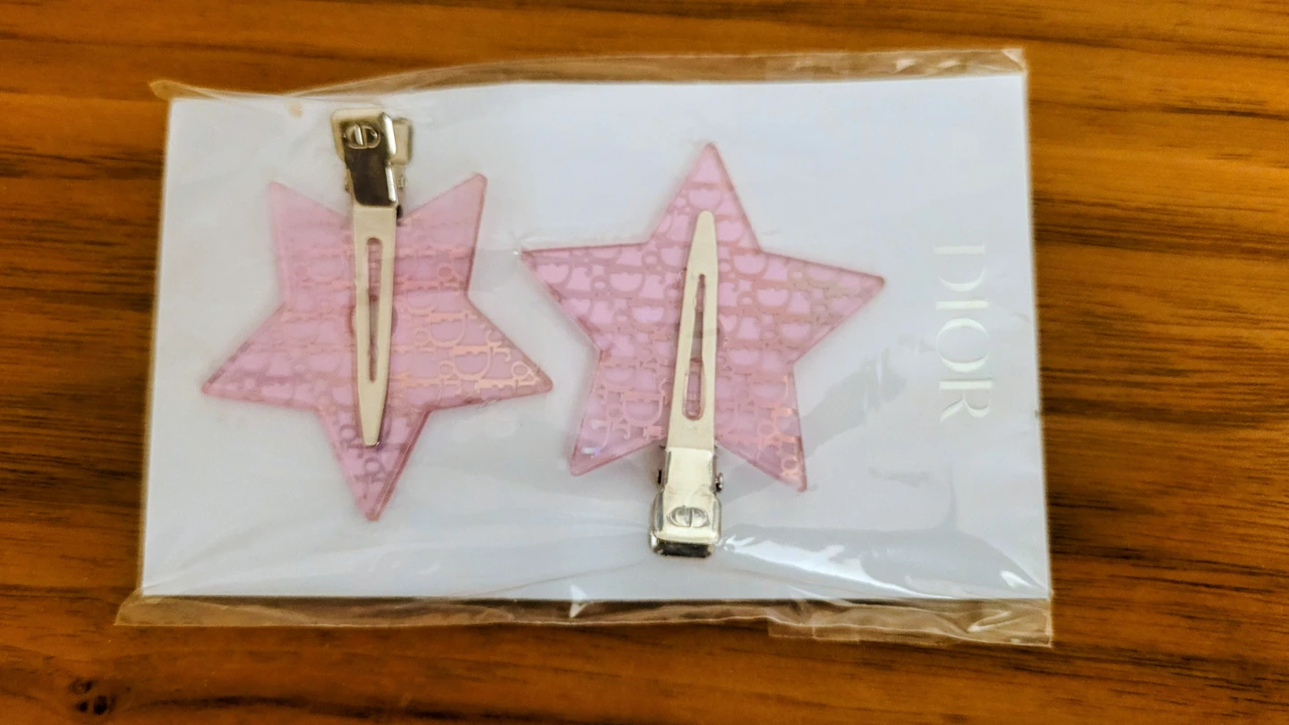 Dior Pink Star Hair Clips