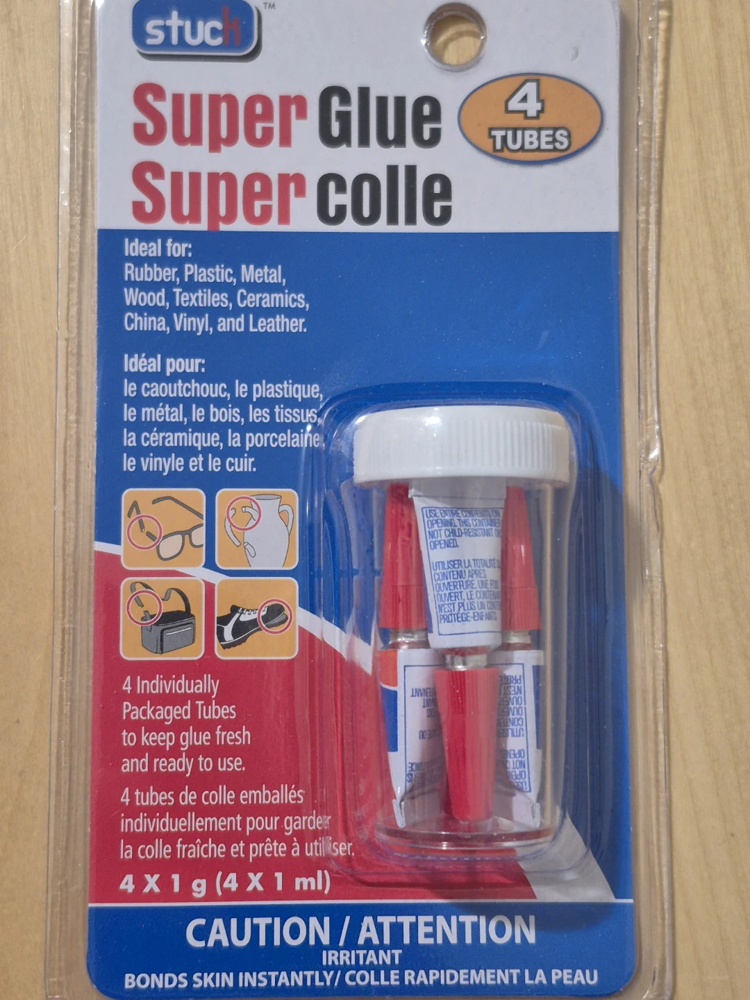 BNIB)Stuc Super Glue 4 Tubes