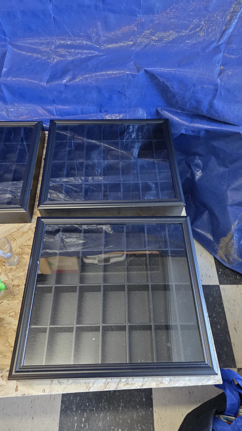 Black Display Case with Multiple Compartments