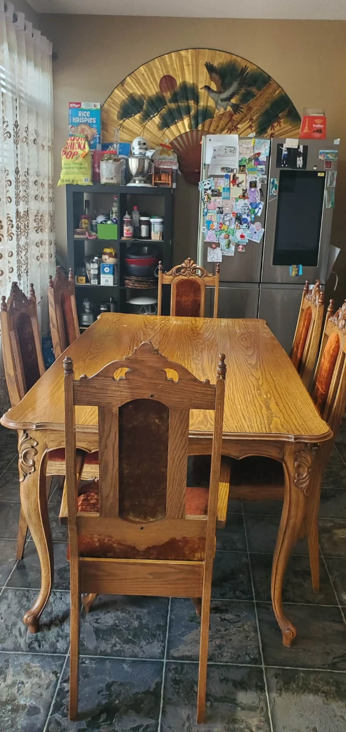 Solid Oakwood 6 piece dining set - photo 2