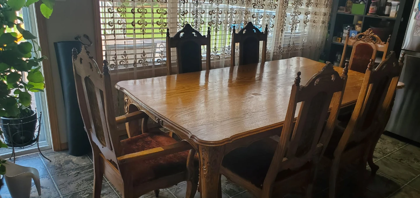 Solid Oakwood 6 piece dining set - photo 3