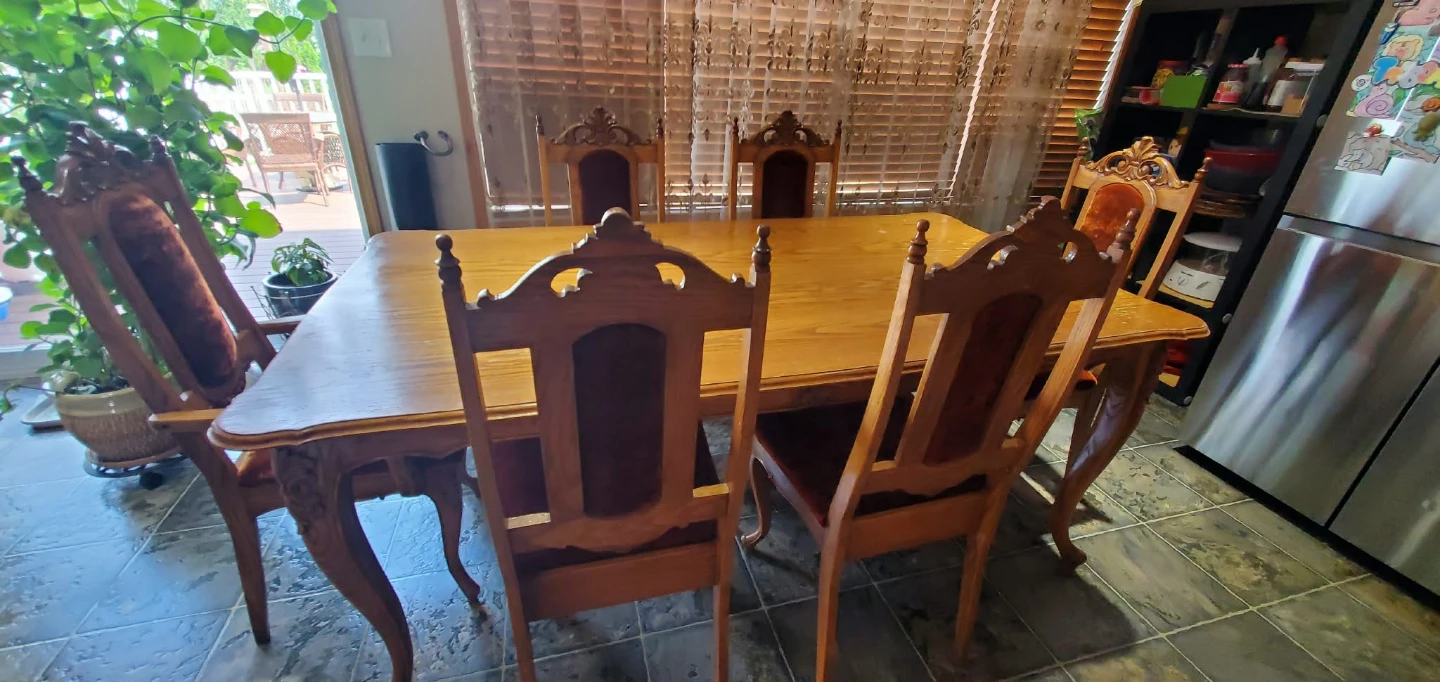Solid Oakwood 6 piece dining set - photo 4