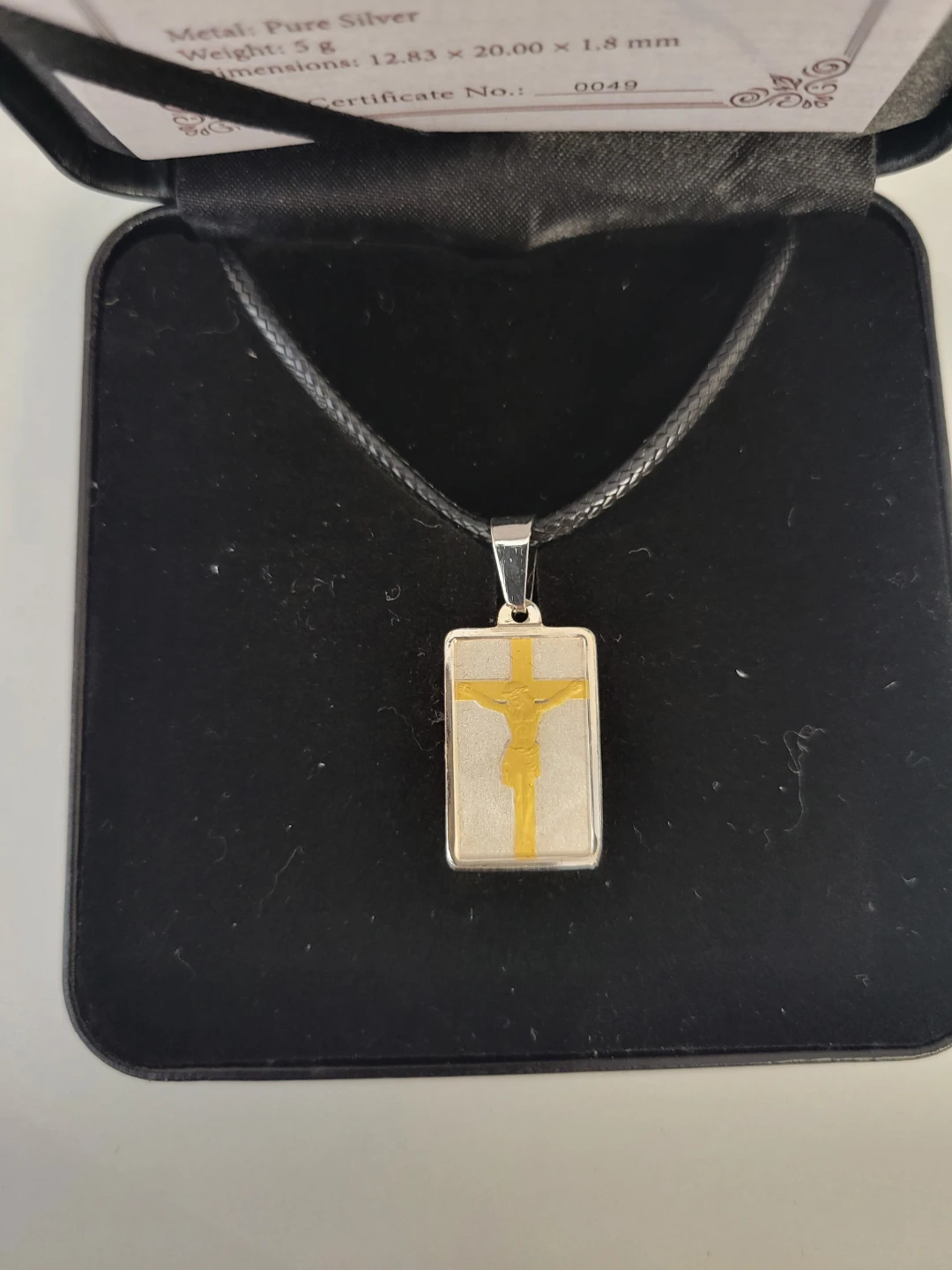 Jesus Crucifix Pendant - Pure Silver with 24K Gold Plating