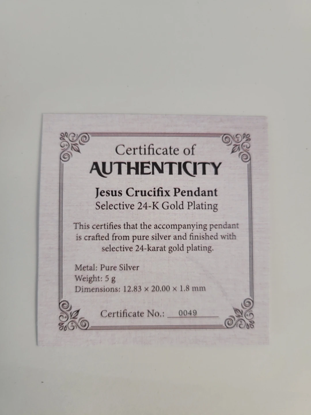 Jesus Crucifix Pendant - Pure Silver with 24K Gold Plating - photo 4