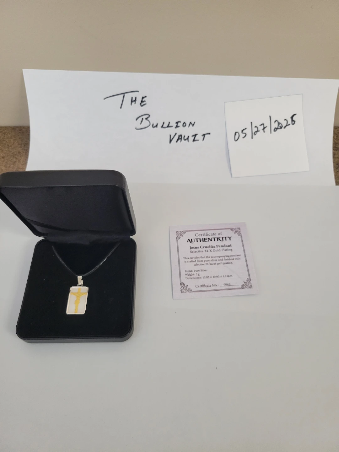 Jesus Crucifix Pendant - Pure Silver with 24K Gold Plating - photo 5