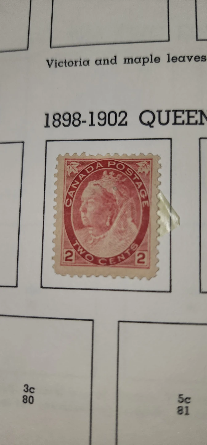 Canada Scott #77, red Queen Victoria stamp 1899