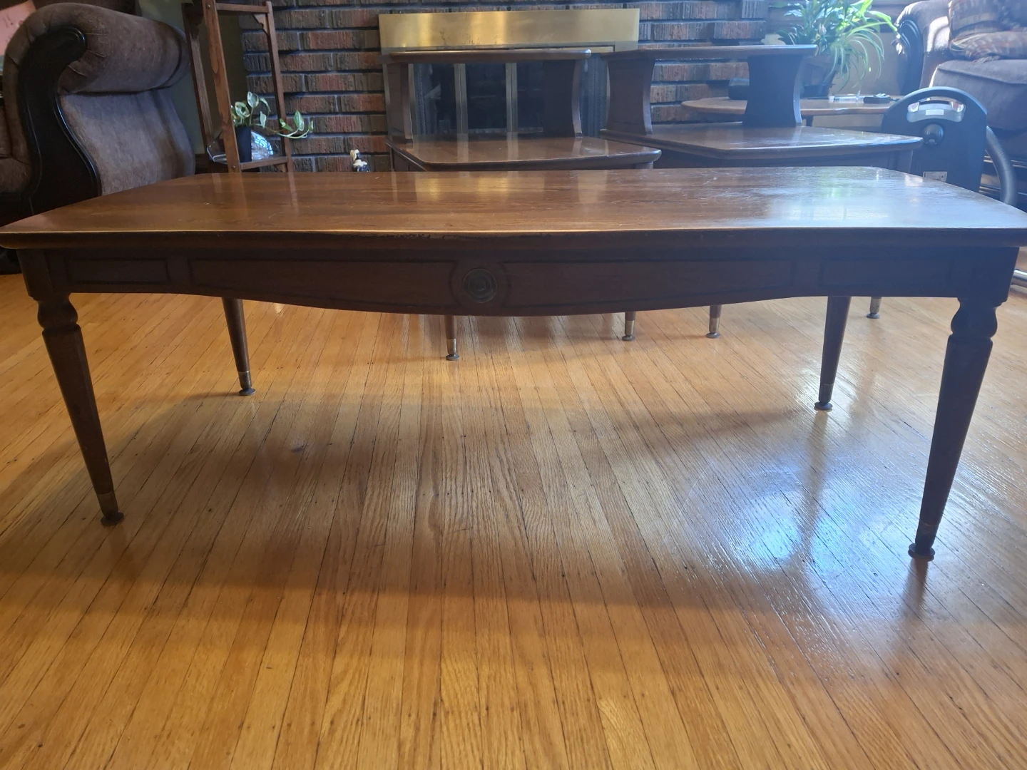 Vintage Wooden Coffee Table and End Tables Set - photo 3