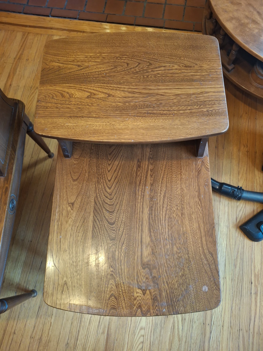 Vintage Wooden Coffee Table and End Tables Set - photo 5