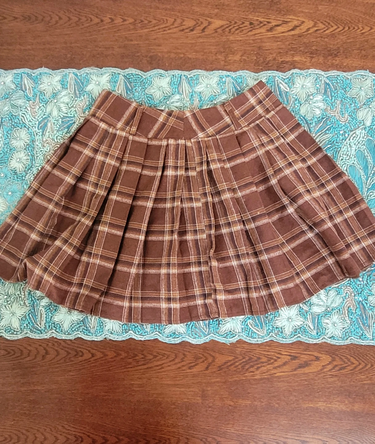 Plaid Pleated Skirt