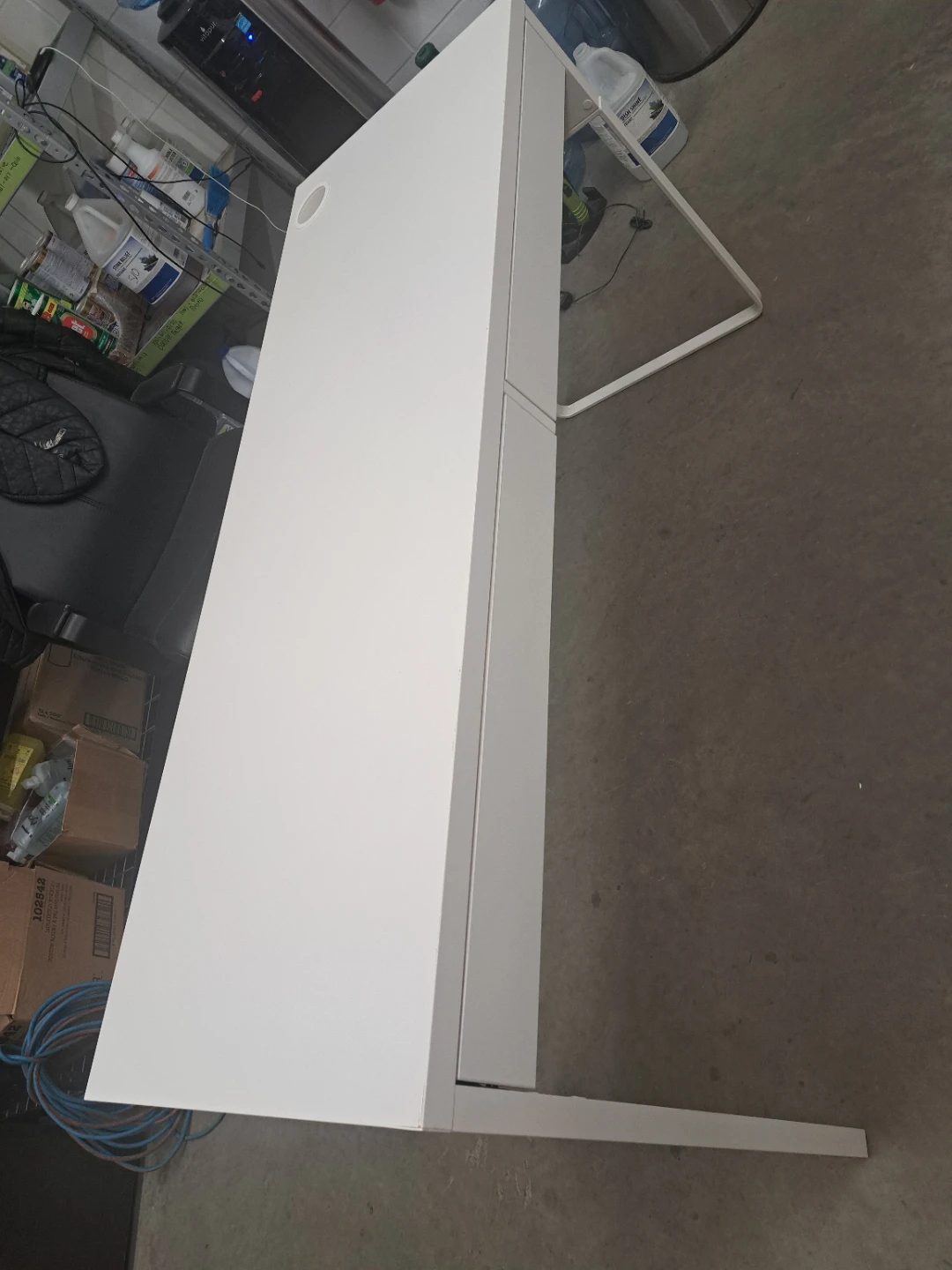 White Desk with Drawers