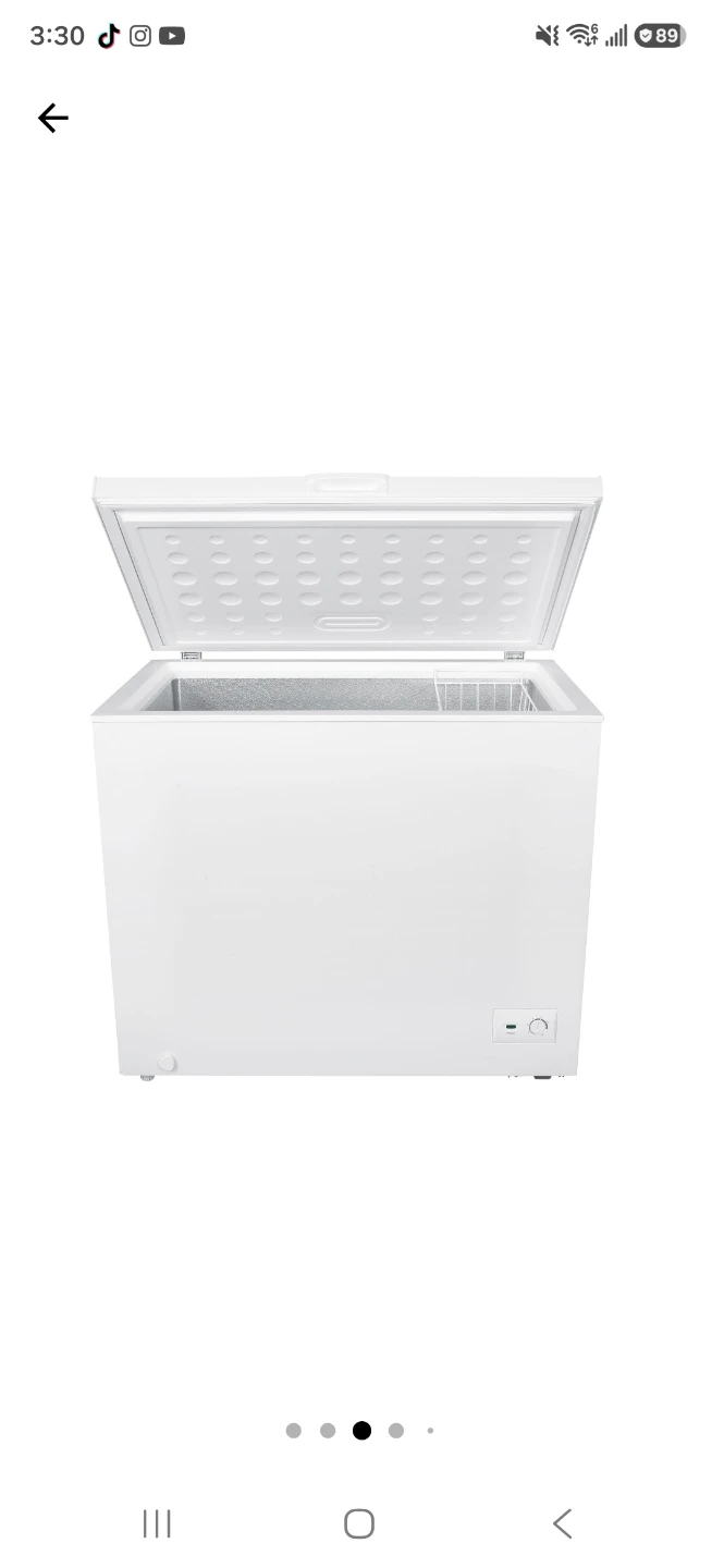 White Chest Freezer stock photo