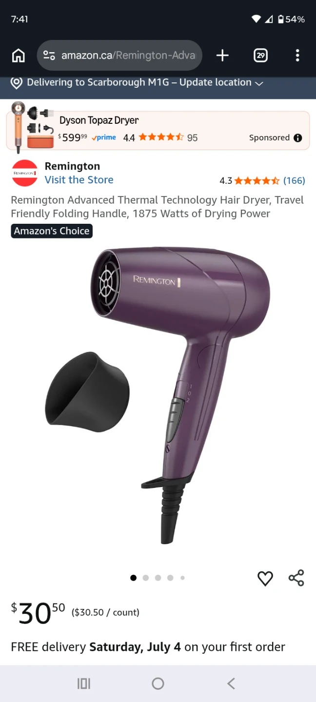Remington Advanced Thermal Technology Hair Dryer