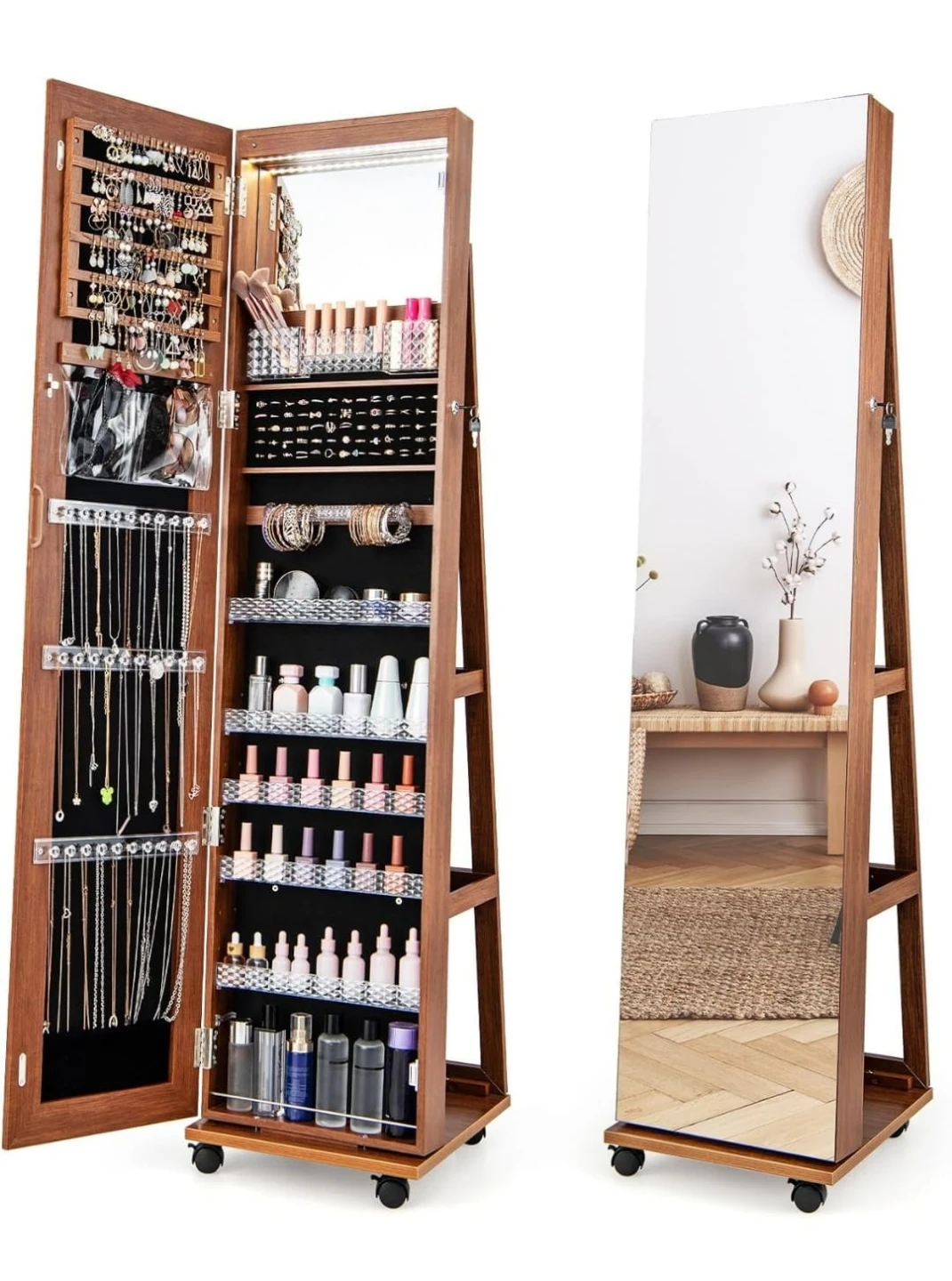 Jewelry Cabinet Armoire with Mirror - photo 2