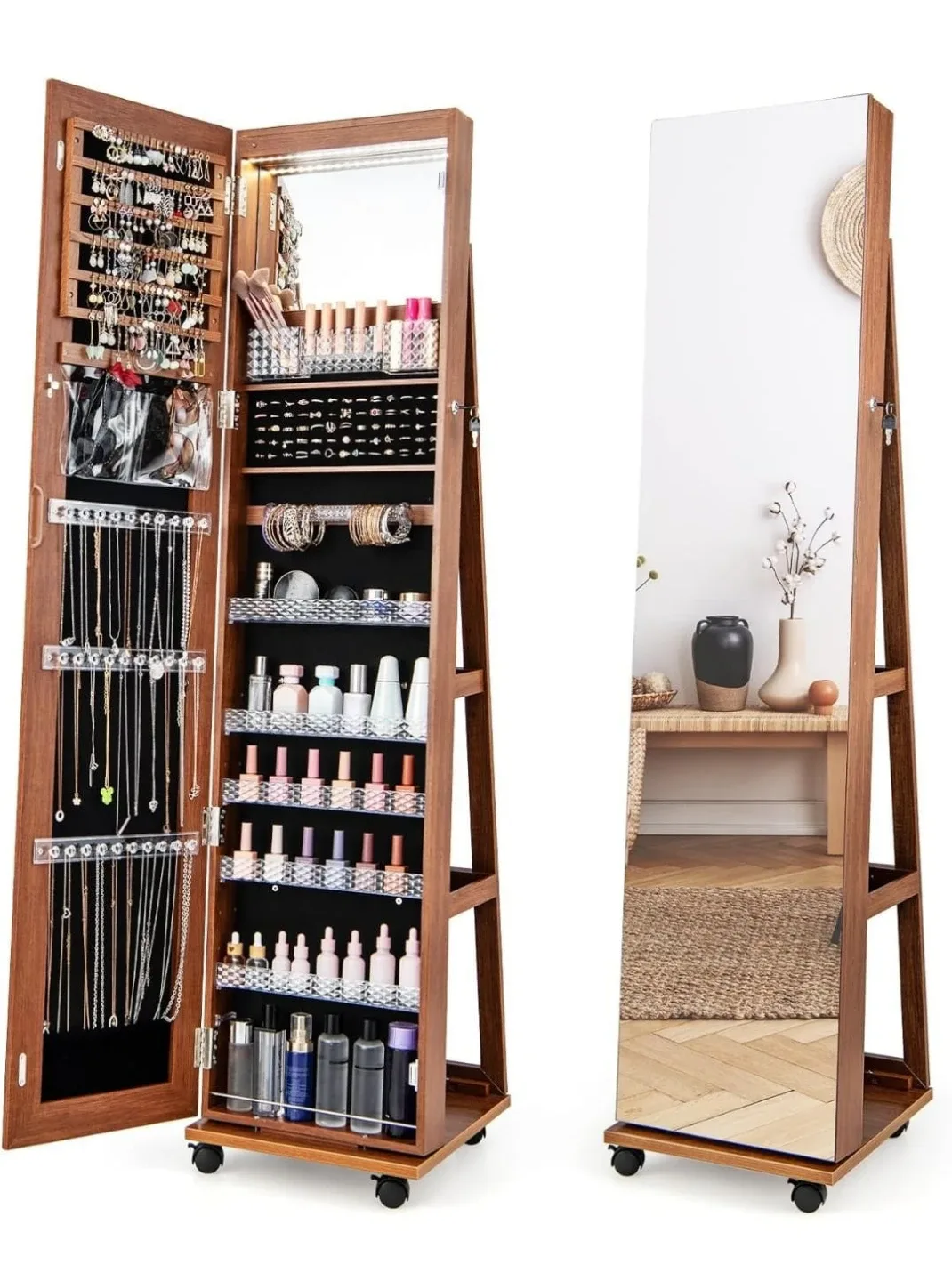 Jewelry Cabinet Armoire with Mirror - photo 2