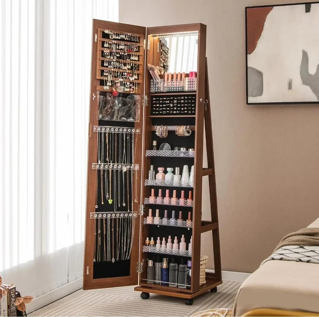Jewelry Cabinet Armoire with Mirror - photo 3