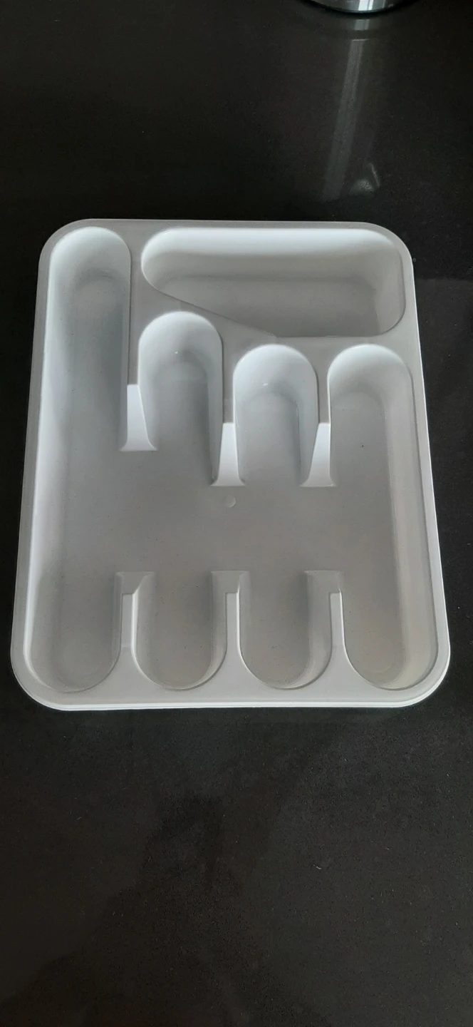 White Cutlery Organizer Tray