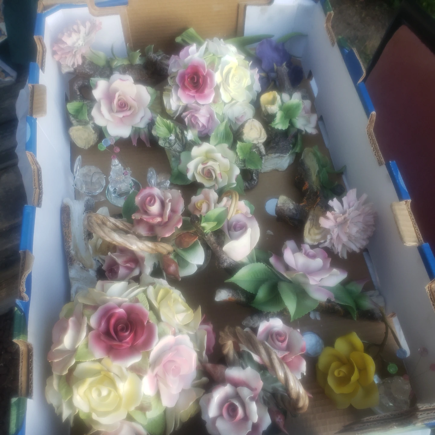 Aita Porcellane Italian Porcelain Flowers Figurine