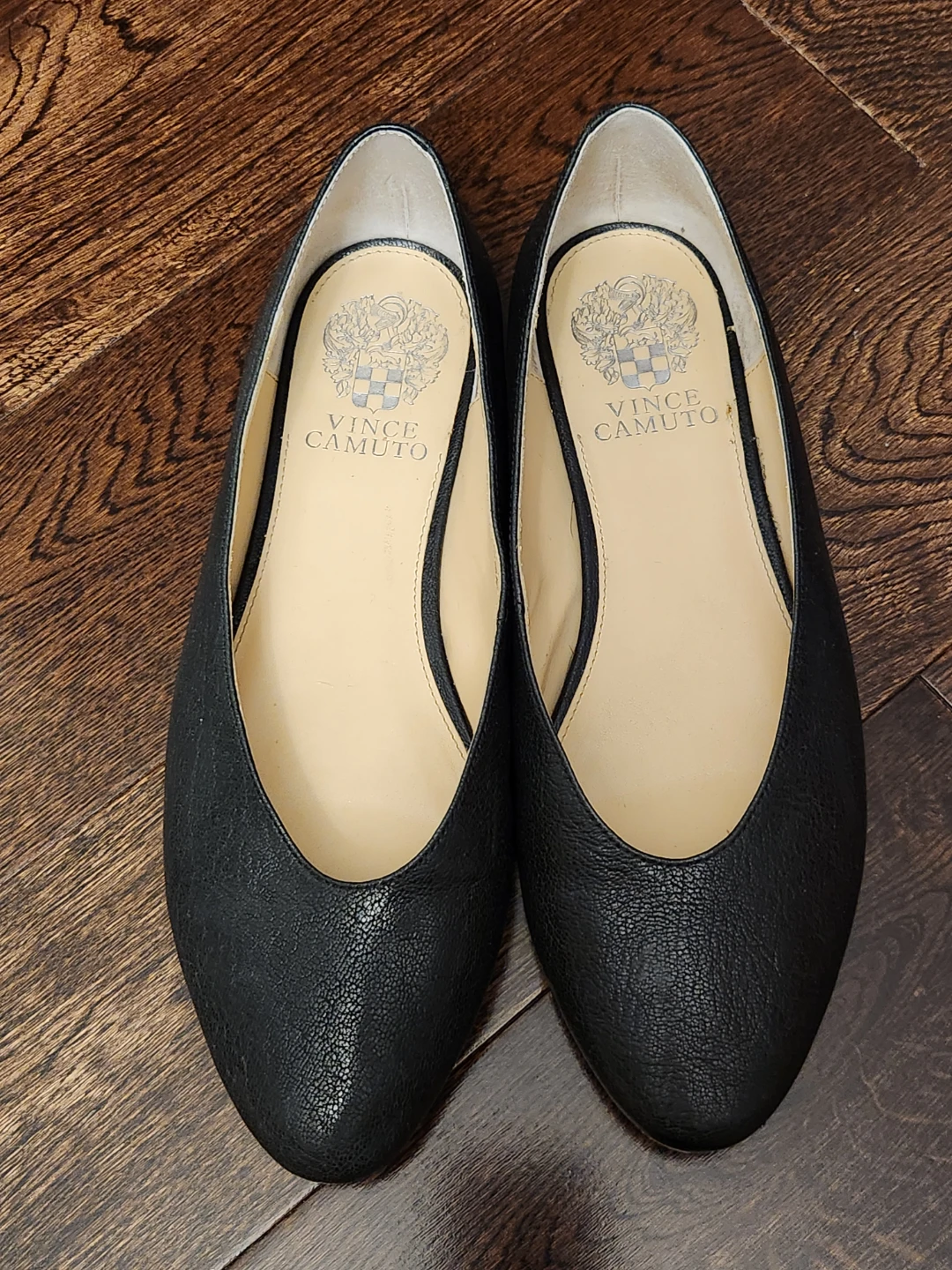Vince Camuto Black Leather Pointed Toe Flats - photo 2