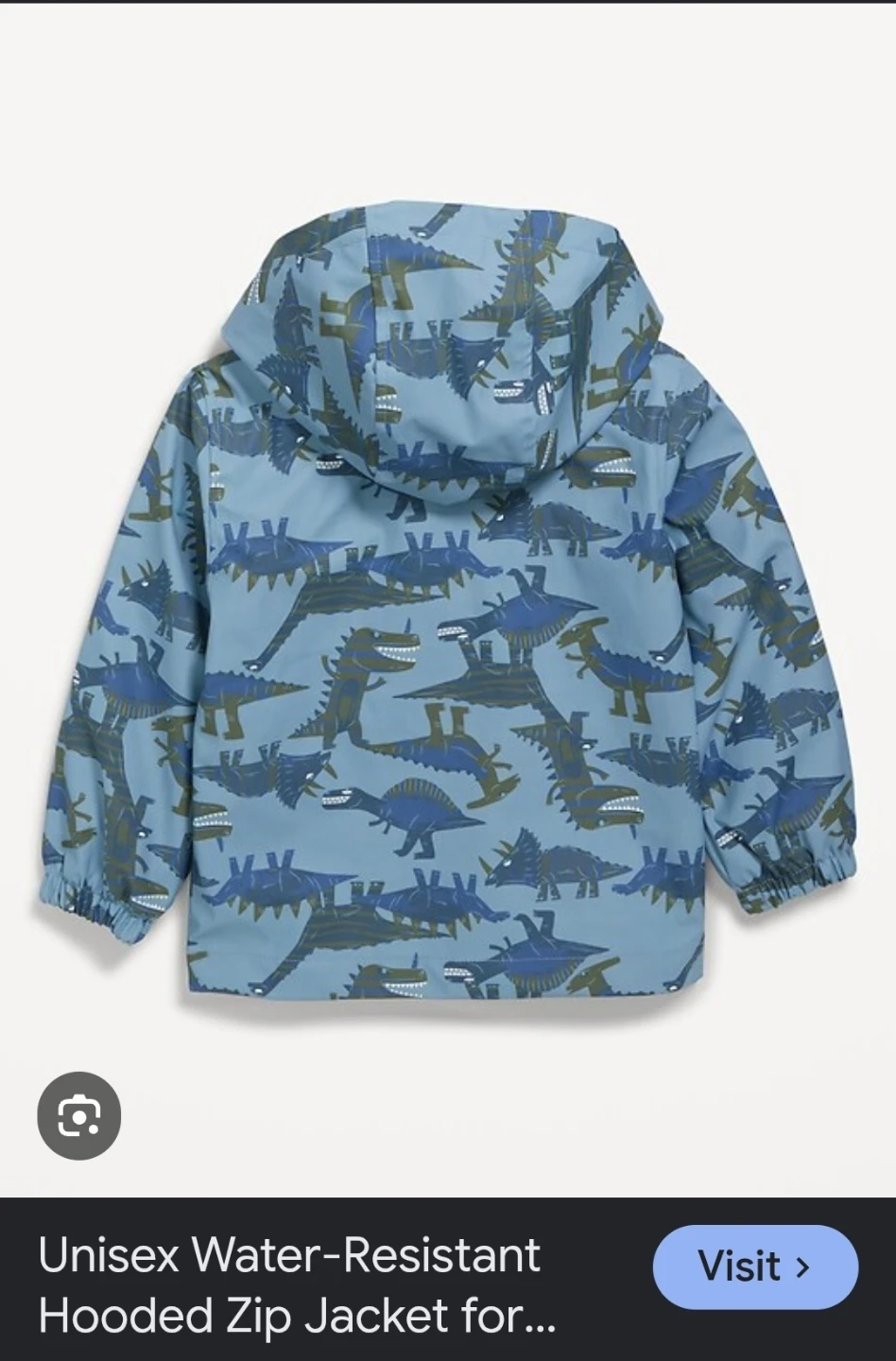 Unisex Water-Resistant Dinosaur Jacket - photo 2