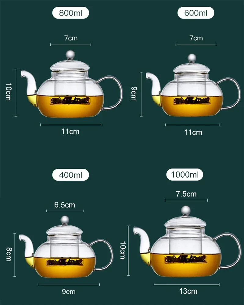 Glass Teapot with Infuser 600ml - photo 4