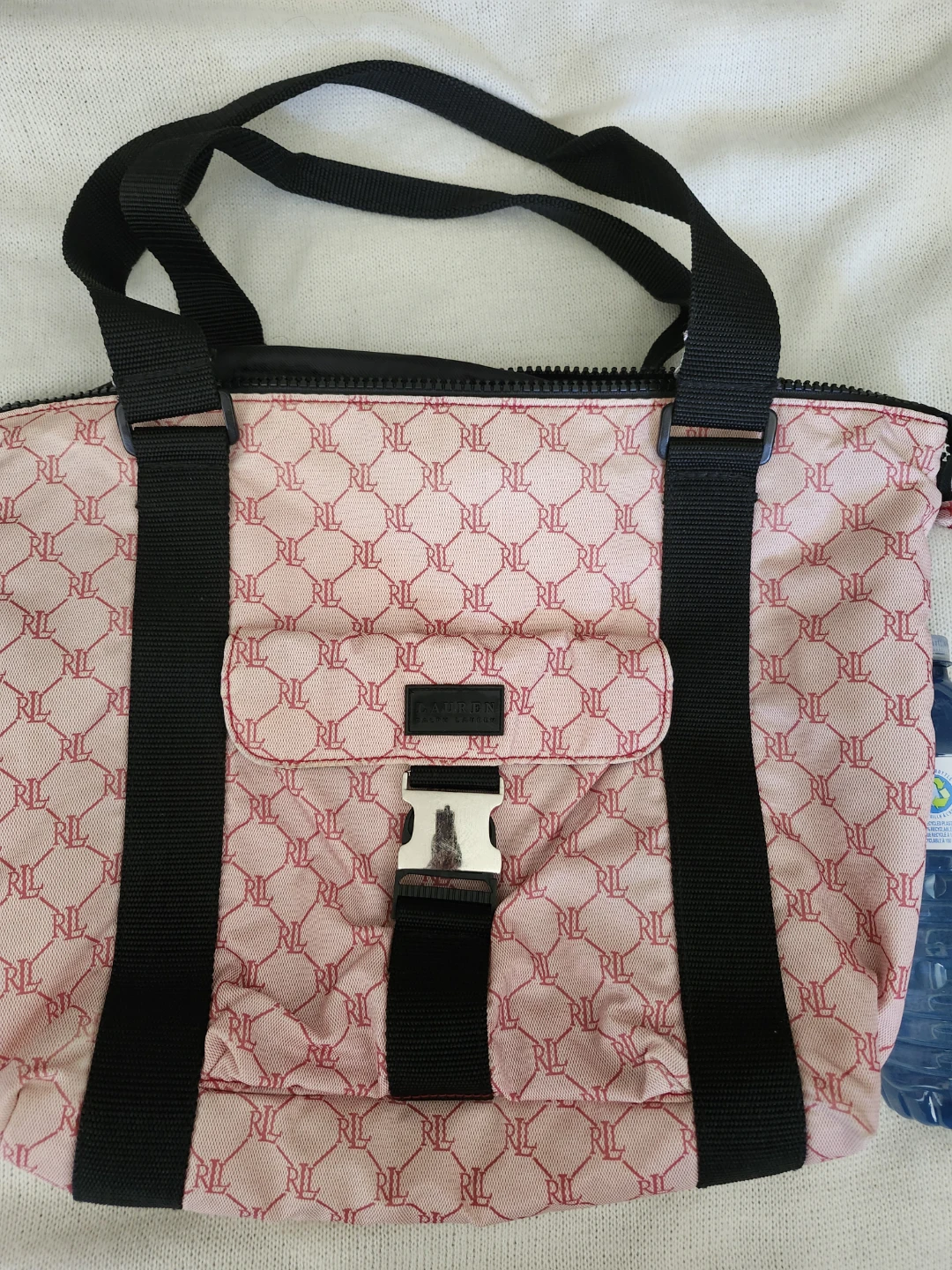 Ralph Lauren Pink Monogram Tote Bag