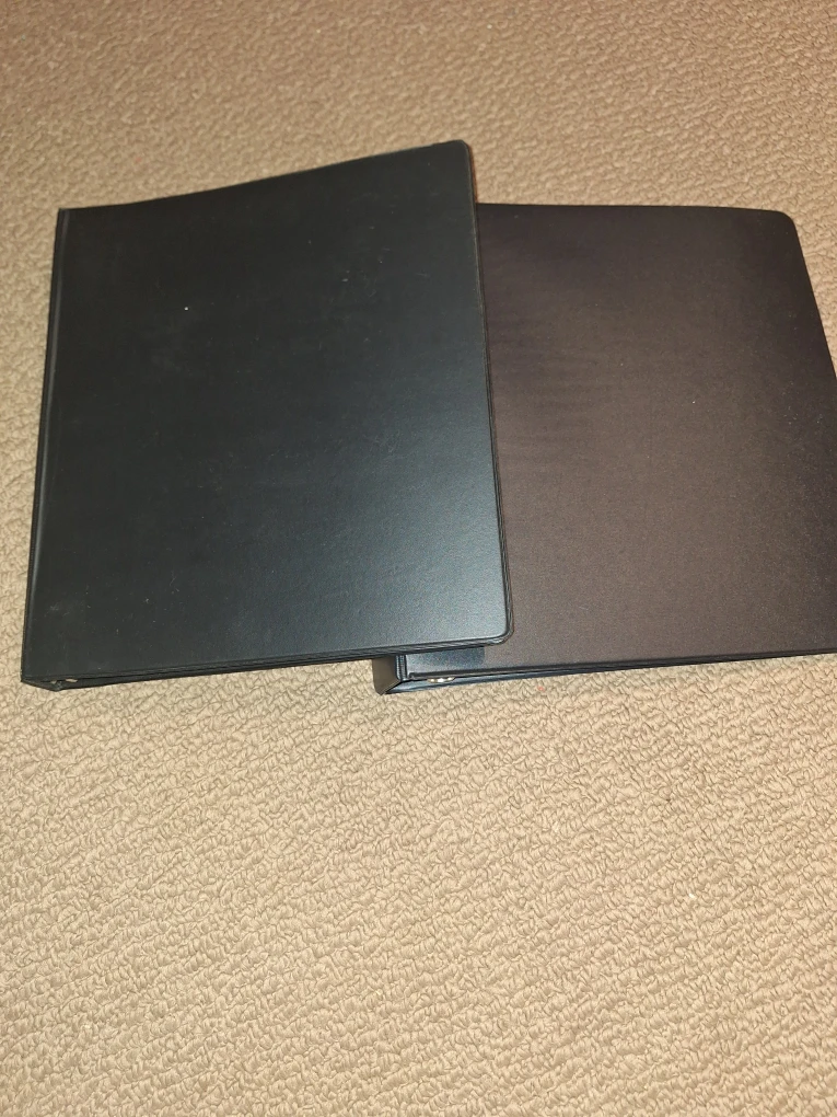 2 Black 3-Ring Binders