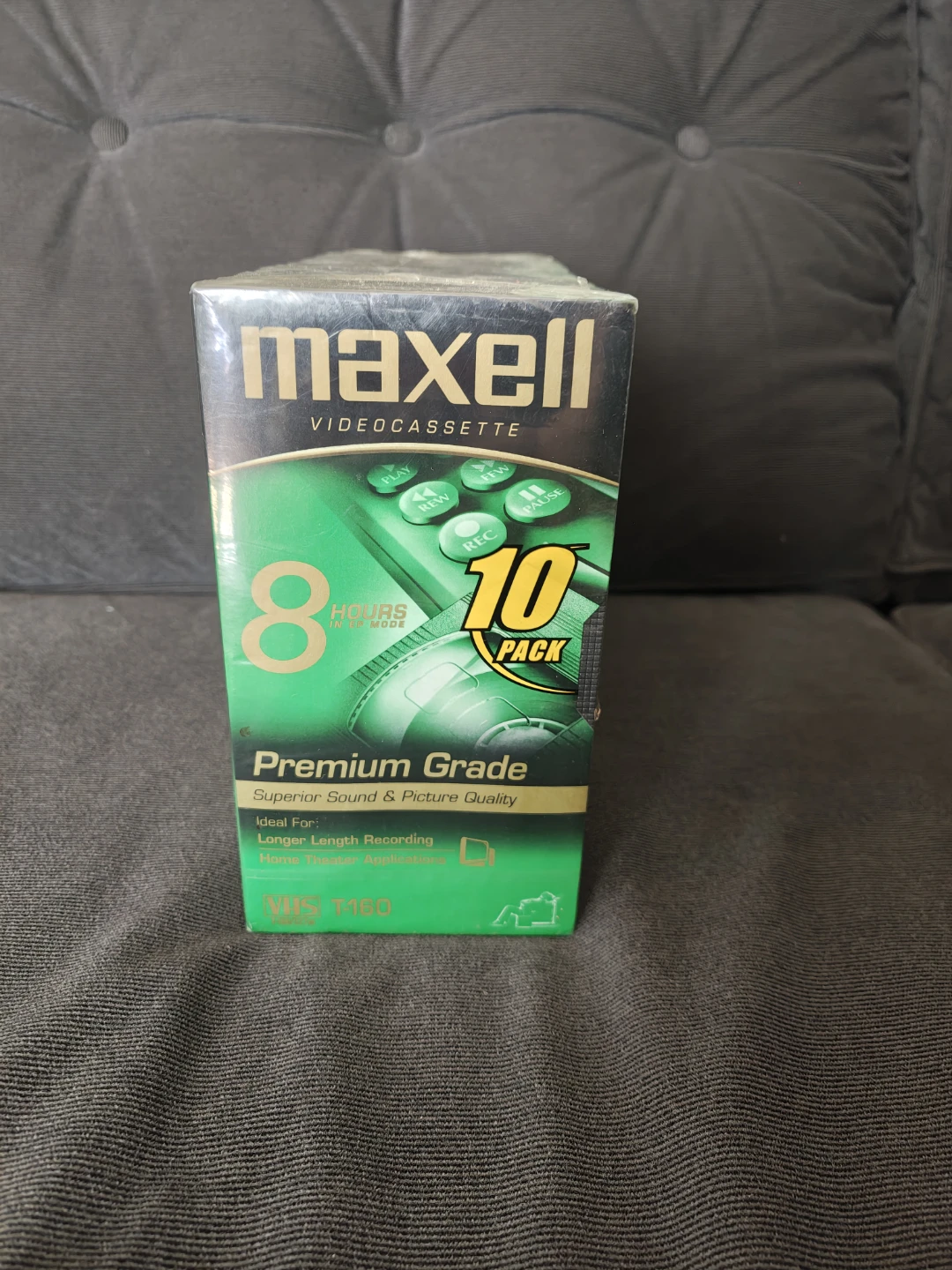 Maxell Videocassette 10 Pack - Premium Grade VHS T-160