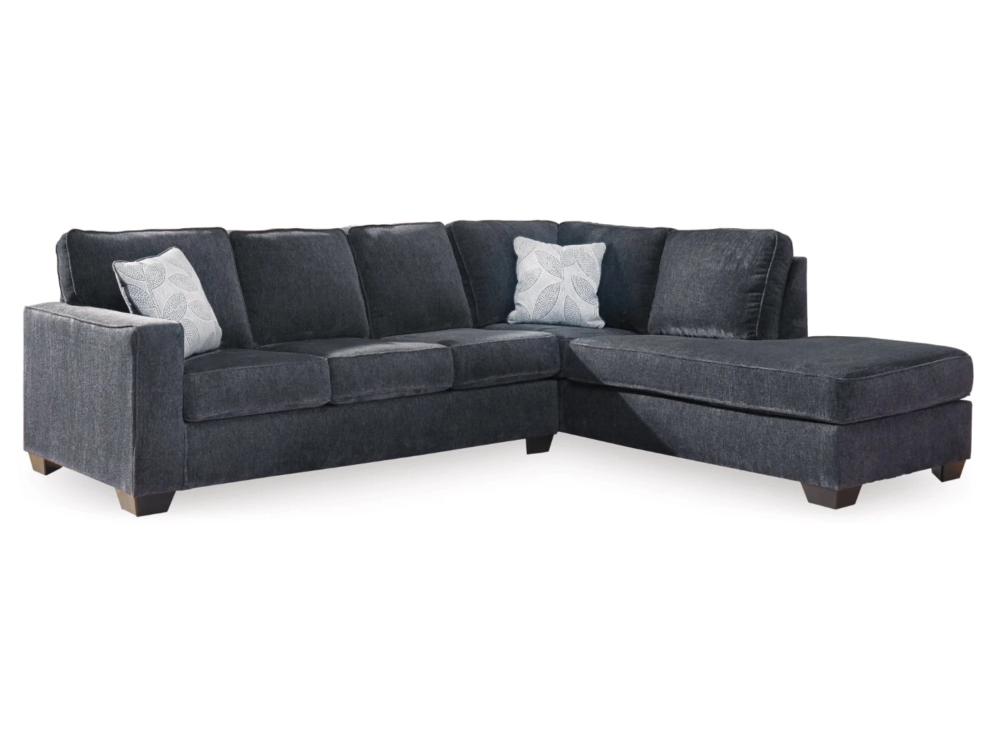 Dark Gray Sectional Sofa with Chaise